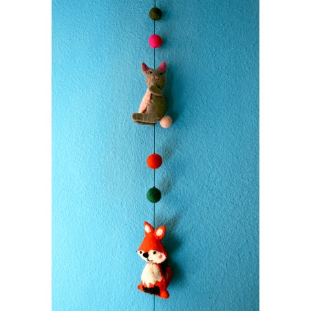 Móvil infantil Animalitos hecho en fieltro