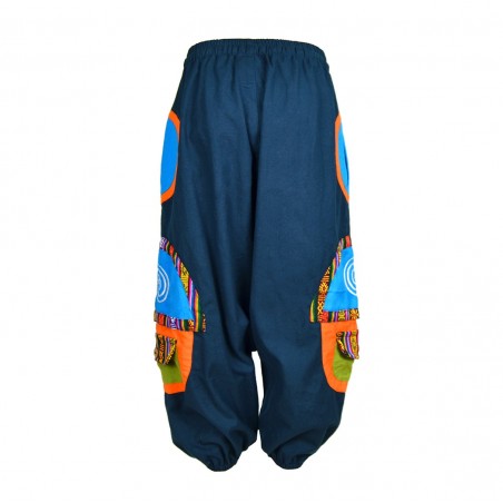 Pantalón Afgano para niños Etnico Papua Azul