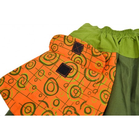 Pantalón Estampado con Riñonera Verde