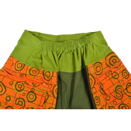 Pantalón Estampado con Riñonera Verde