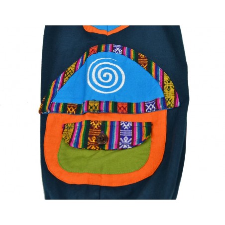 Pantalón Afgano para niños Etnico Papua Azul