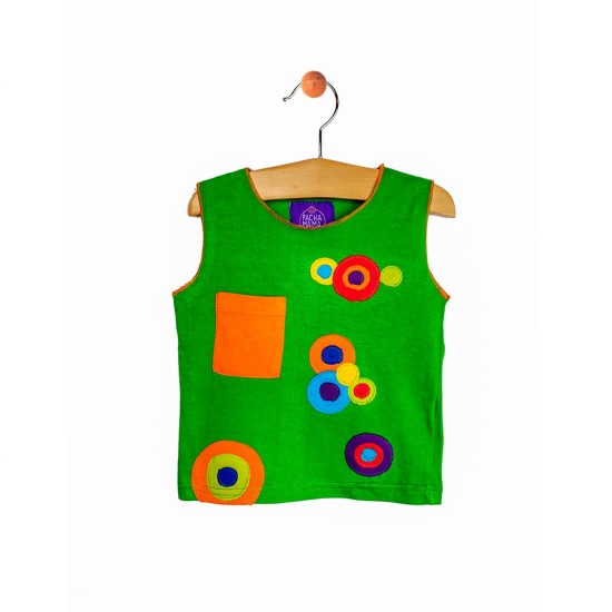 Camiseta niño sin mangas colorida con...
