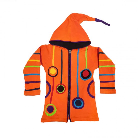 Chaqueta Larga Piruletas con forro polar
