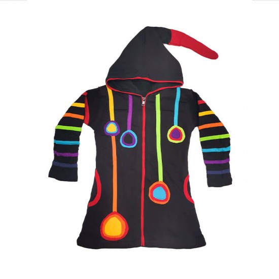 Chaqueta Larga Piruletas con forro polar
