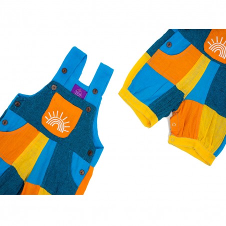 Peto para bebes y niños estilo hippie, pelele infantil , moda sostenible, hecho a mano
