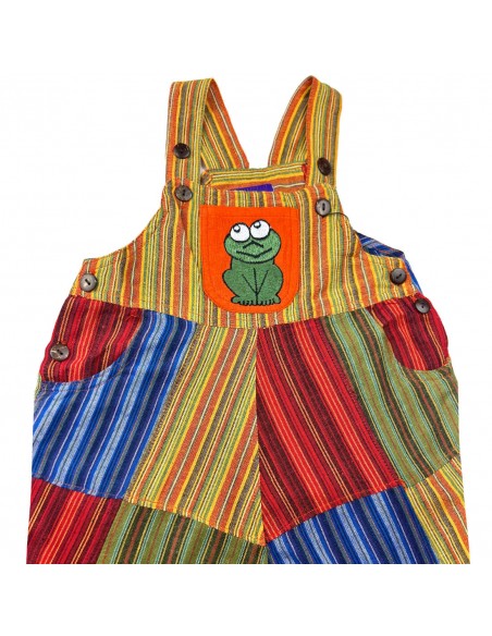 Peto largo con tirantes ajustables para bebés y niños, estilo hippie