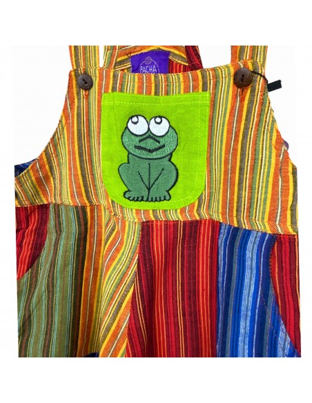 peto bebé largo para disfrutar de la naturaleza, el campo, con libertad de movimiento, ropa infantil original, color verde
