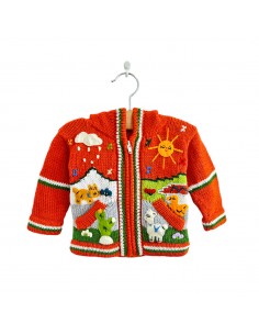 Chaqueta para bebés de 3 meses hasta 6 años, suéter peruano con paisajes naturales