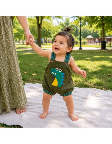 Peto Corto de Bebé Dinosaurio Sonriente