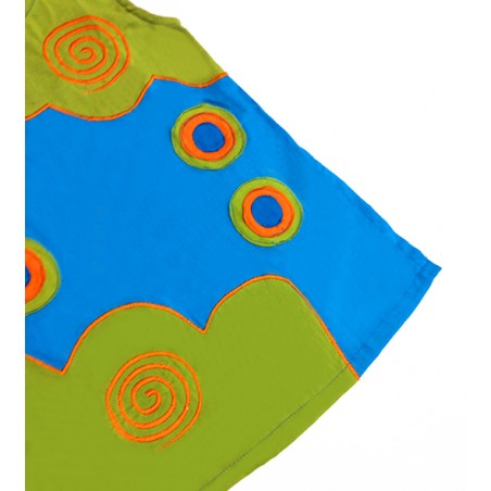Vestido Hippie Espiral Verde