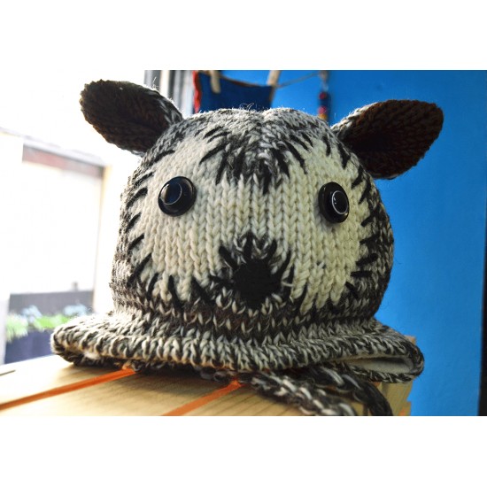 Gorro infantil de lana Mapache