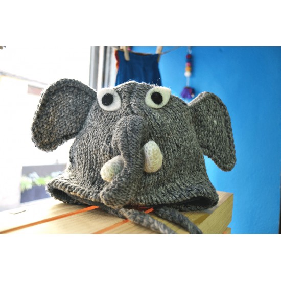 Gorro infantil de lana Elefante