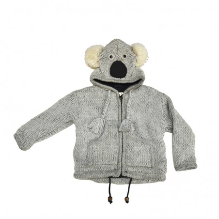 Chaqueta Hippie Koala de lana para niños y niñas