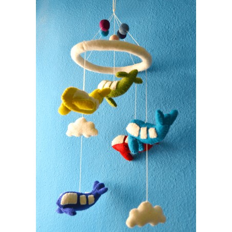 Móvil niño carrusel con aviones