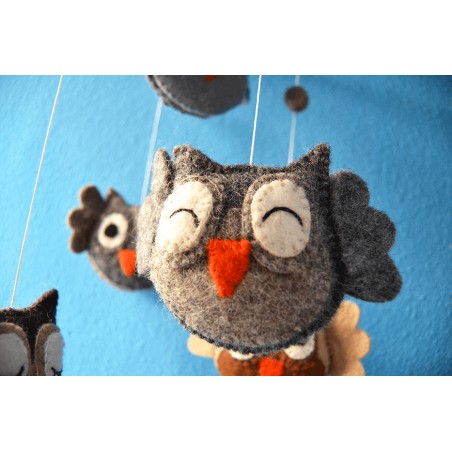 Móvil Carrusel infantil Buhos
